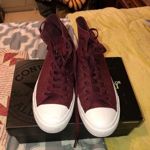 Burgandy Converse II size 10